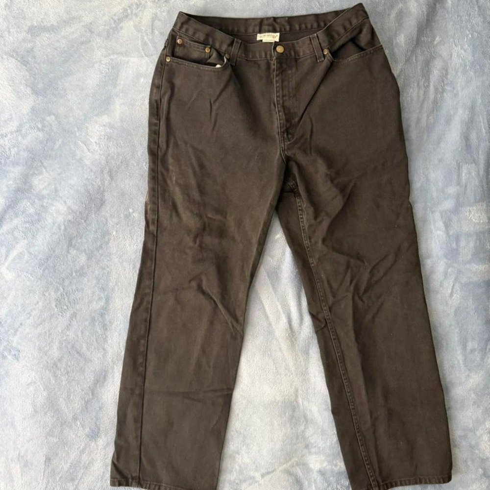 Vintage Jeanology‎ Black low rise straight leg jeans women Size 16